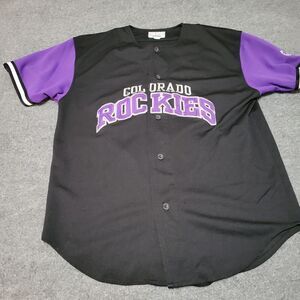 Vintage Colorado‎ Rockies Jersey Size L Starter Larry Walker #33 MLB Baseball